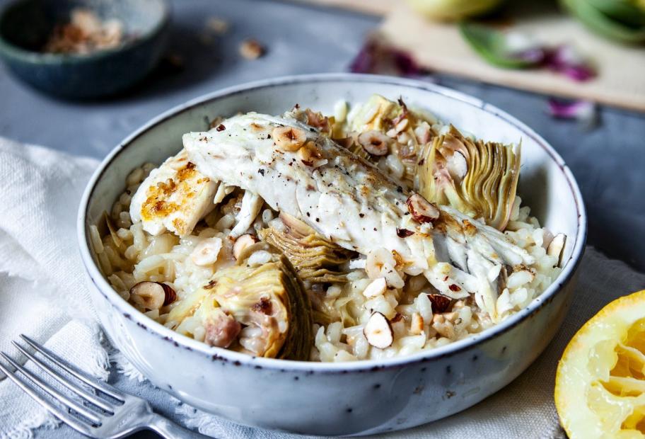 Artischocken-Risotto mit gebratener Dorade | Simply-Cookit