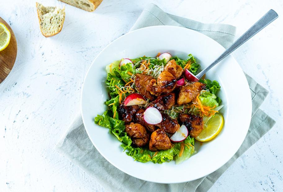 Hühnersalat glasiert mit Ingwer und Honig | Simply-Cookit