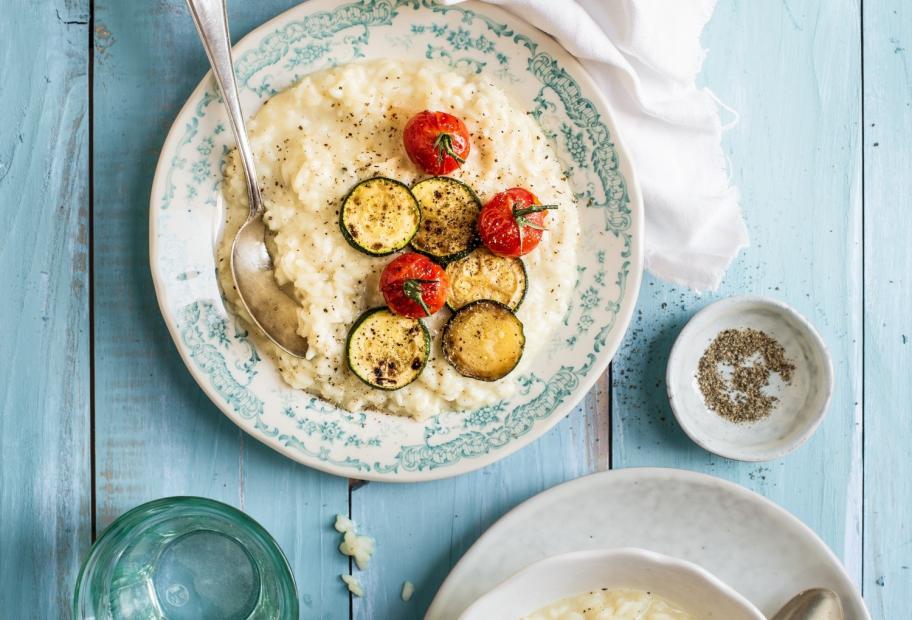 Risotto mit Zucchini, Gorgonzola und Kirschtomaten | Simply-Cookit