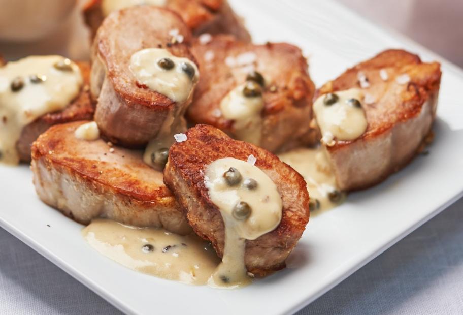 Schweinefiletmedaillons in grüner Pfeffersauce | Simply-Cookit