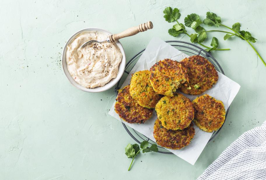 Gemüsepuffer Kräuterdip | Simply-Cookit