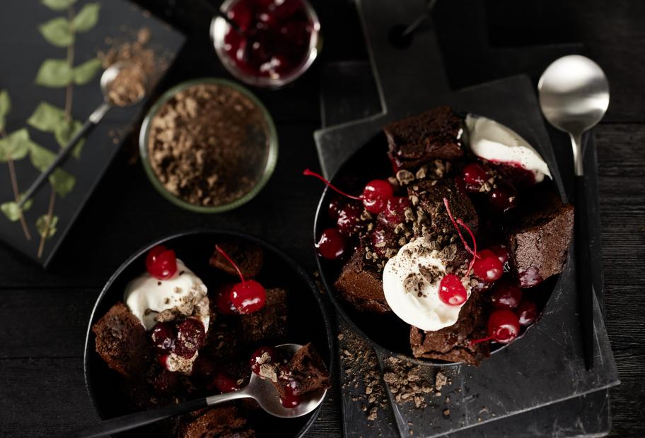 Schwarzwälder Kirsch-Brownie-Bowl | Simply-Cookit