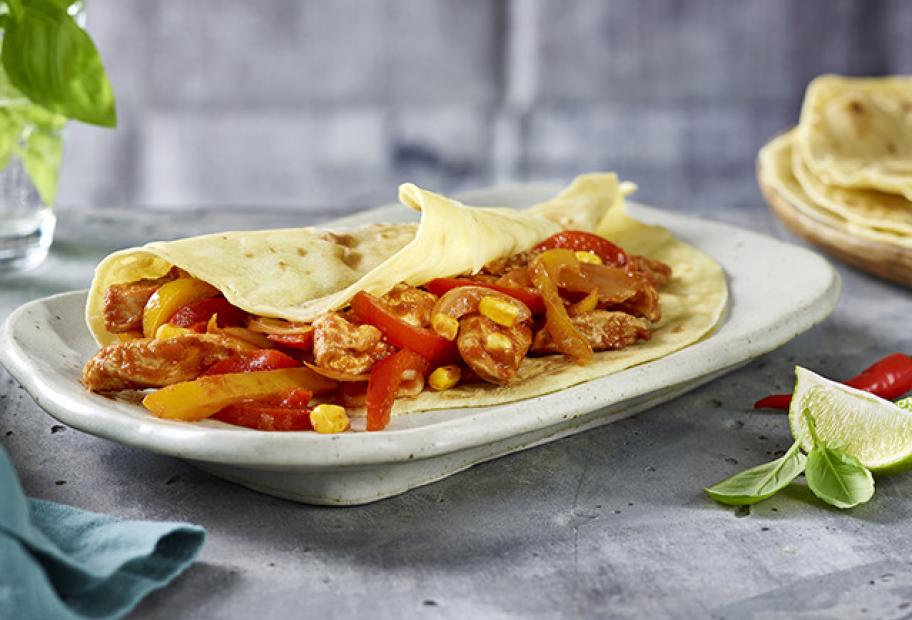 Hähnchen-Fajitas mit selbstgemachten Tortillas | Simply-Cookit