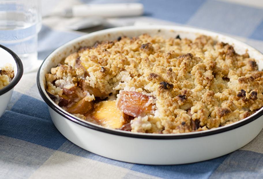 Pfirsich-Crumble mit Haferflocken | Simply-Cookit