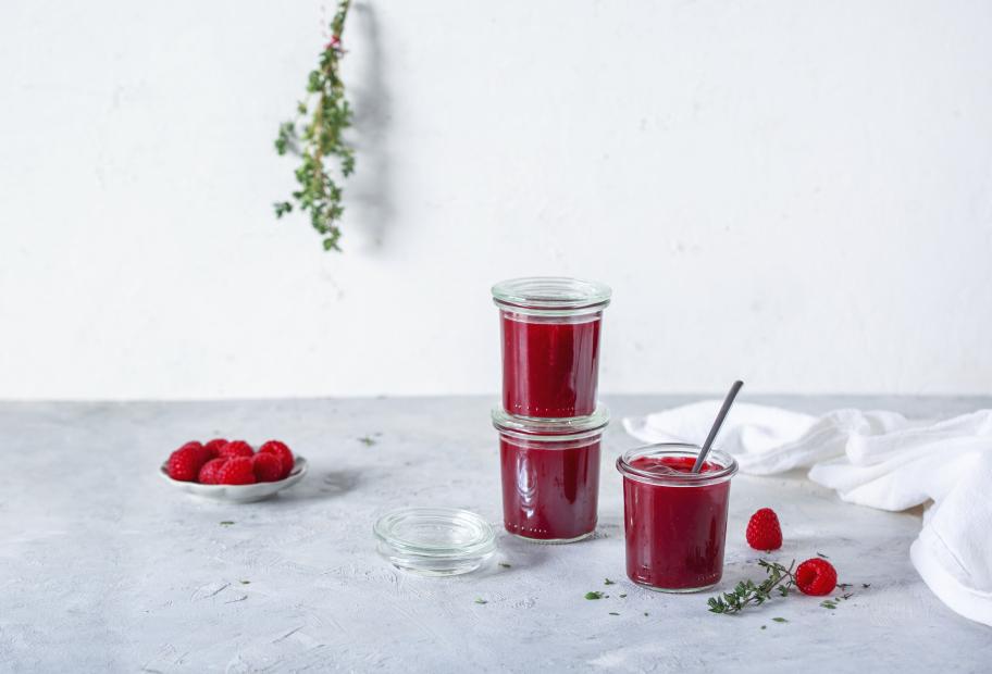 Samtige Himbeer-Konfitüre mit Thymian | Simply-Cookit