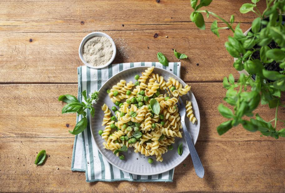 Nudeln mit Erbsen Pasta e Piselli SimplyCookit