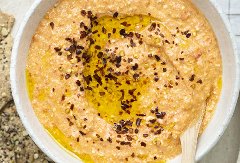 Cremiger PaprikaFetaDip SimplyCookit