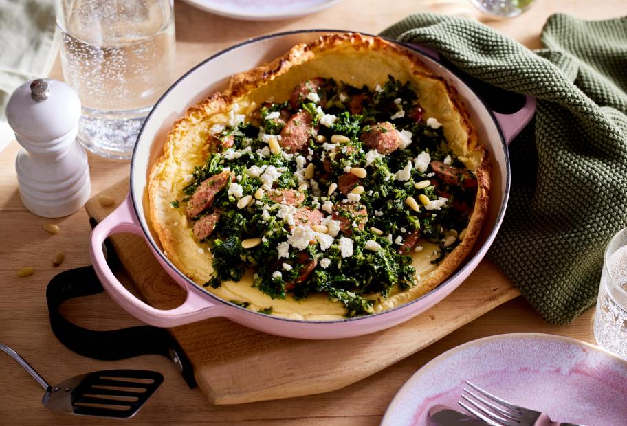 Ofen-Pfannkuchen mit Grünkohl | Simply-Cookit