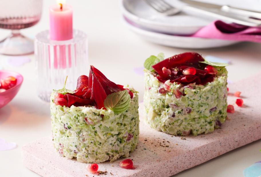 Brokkoli-Tatar mit Granatapfel | Simply Cookit