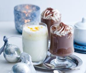 Heiße Schokolade im Glas