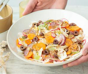 Radieschen-, Fenchel- und Karottensalat