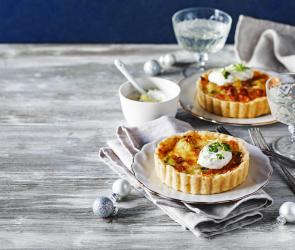 Rosenkohlquiches mit Ziegenfrischkäse