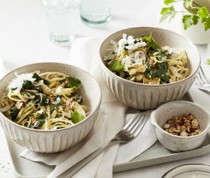 Schnelle Haselnuss-Pasta