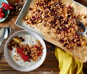 Cranberry-Knuspermüsli aus dem Backofen