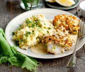 Kabeljau mit Petersiliensauce