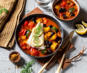 Kalorienarmer marokkanischer Fisch