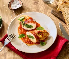 Gefüllte Hähnchenbrustfilets mit Spinat-Ricotta-Creme