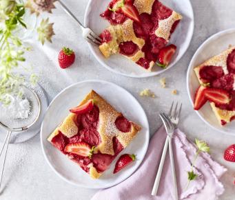 Einfacher Erdbeer-Blechkuchen