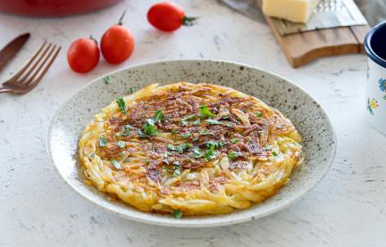 Rösti aus gekochten Kartoffeln