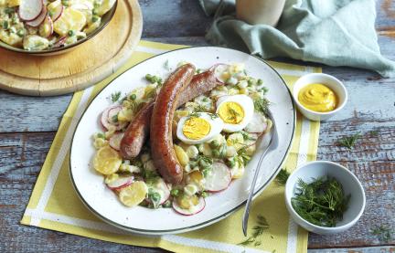 Bratwurst mit Kartoffelsalat
