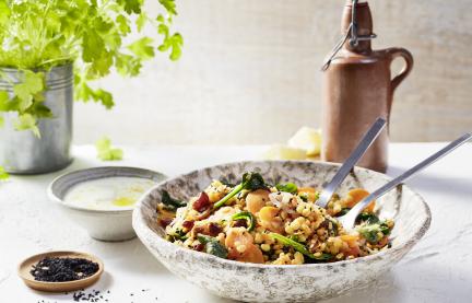 Linsensalat mit Zitronenjoghurt