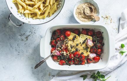 Vegane Baked Feta Pasta
