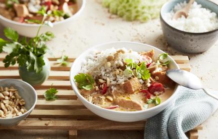 Asia-Geschnetzeltes mit Erdnusssauce