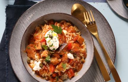 Risoni-Risotto mit Hähnchen