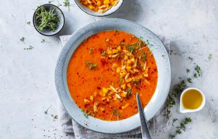 Kalte Paprika-Suppe aus dem Cookit