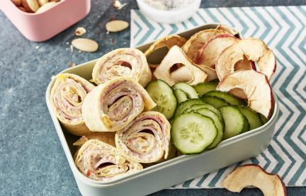 Schnelle Tortilla-Schnecken mit Schinken