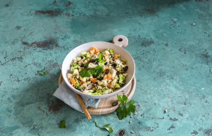 Blumenkohl-Brokkoli-Salat mit Zitronendressing