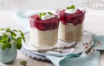 Overnight Oats mit Kirschkompott