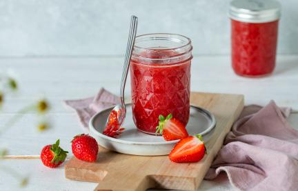 Feine Erdbeerkonfitüre.