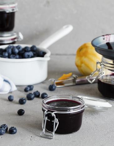 Blaubeergelee mit Orange und Ingwer