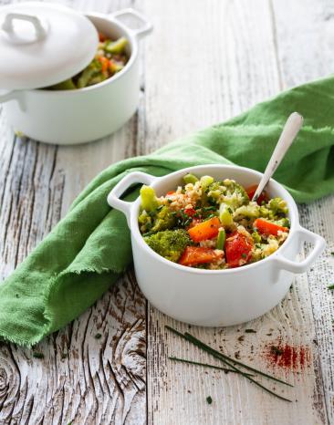 Bulgur-Brokkoli-Eintopf im Topf