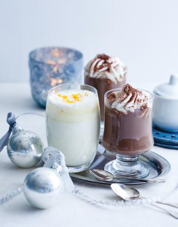 Heiße Schokolade im Glas