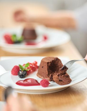 Schokoladenkuchen Mit Flüssigem Kern