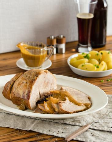 Schweinebraten mit Biersauce