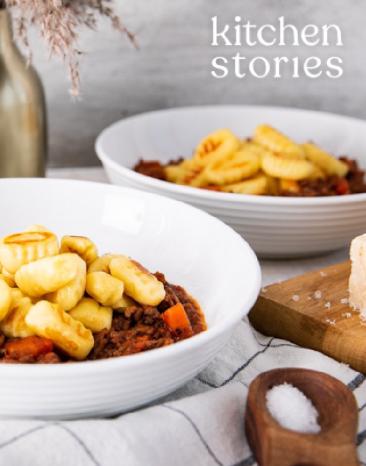 Schweinefleisch-Rotwein-Ragout mit Gnocchi
