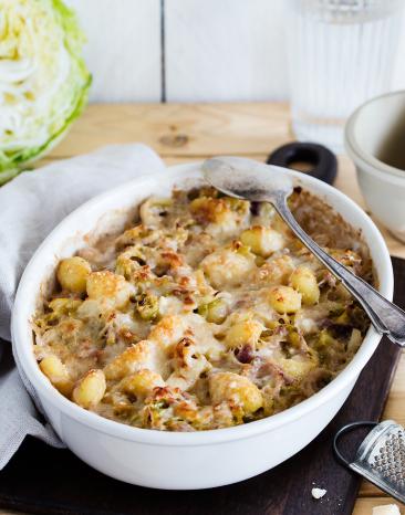 Überbackene Gnocchi mit Wirsing