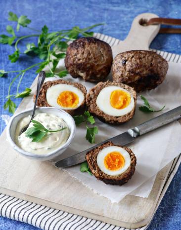 Eier im Hackfleischmantel (Scotch Eggs)
