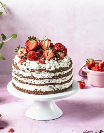 Erdbeer-Stracciatella-Torte