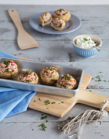 Gefüllte Champignons