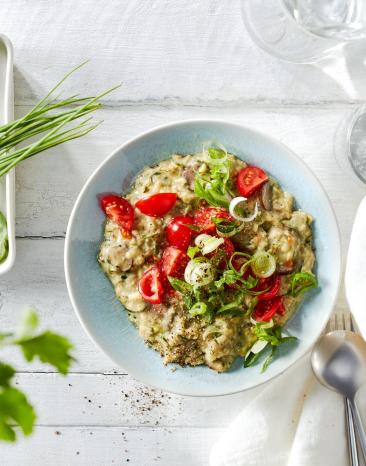 Herzhafter Porridge mit Kräutern