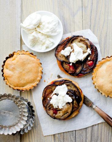 Würzige Auberginen-Tomaten-Küchlein