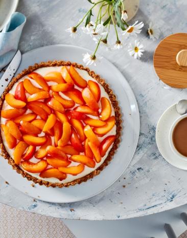 No-bake Käsetarte mit Aprikosen