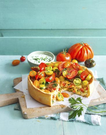 Quiche mit marinierten Tomaten