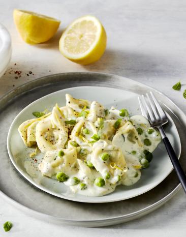 Ravioli in Zitronen Sahnesauce