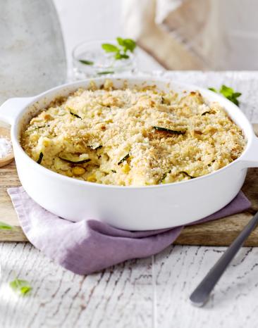 Zucchini-Reis-Auflauf