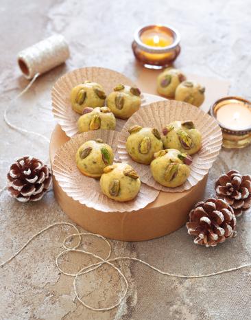 Bethmännchen mit Pistazien